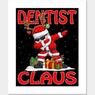 Dentist Santa Claus Reindeer Christmas Matching Costume Posters and Art